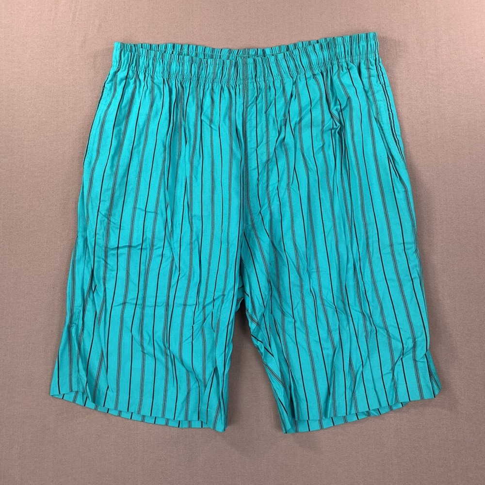 Xtasy Shorts Mens 2XB Plus Size Rayon Lounge Sleepwear Lightweight Striped Pajam